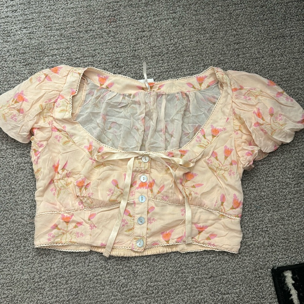 Free People Babydoll Crop Top